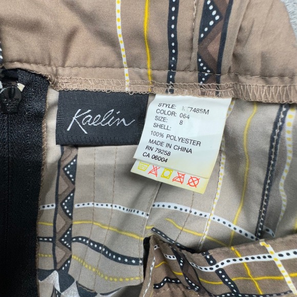 Kaelin Brown Plaid Pleated Mini Skirt Retro Schoolgirl Style‎ Size 8 - Picture 3 of 5